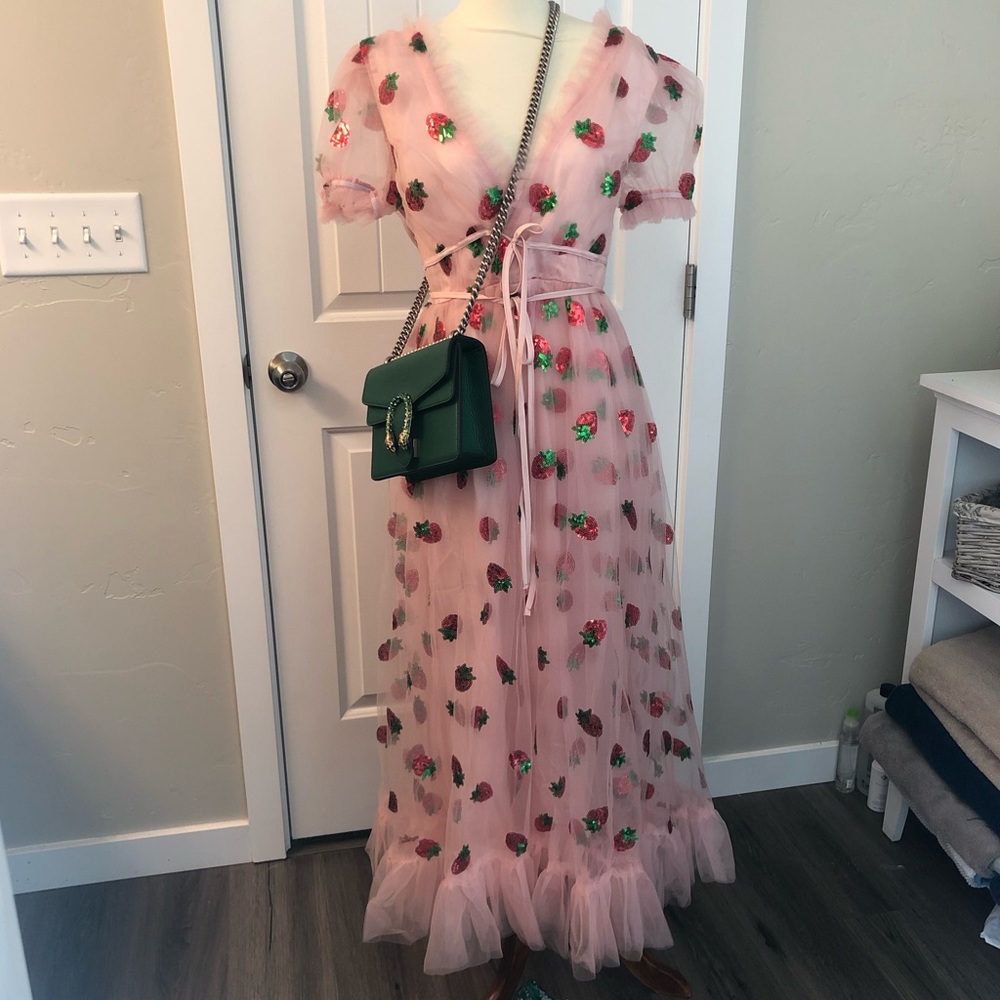 Strawberry Tulle maxi dress